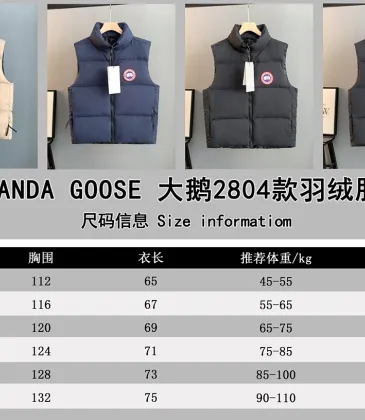 Canada Goose Unisex Stand Collar Back Stripe Down Puffer Vest #B68787