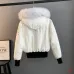 Moose Knuckles Women's Short Fur Hooded Bomber Down Jacket #B68793