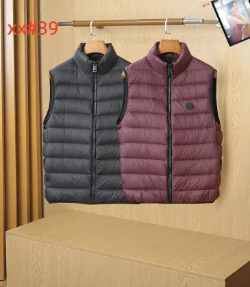 Moncler Men’s Stand‑Collar Light Quilted Down Gilet Vest, Black &amp; Burgundy #B67678