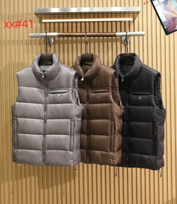 Prada Men’s Stand‑Collar Quilted Down Gilet Vest, Black, Brown &amp; Light Grey #B67675