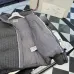 Moncler Cable‑knit Stand‑collar Down Jacket, Grey / Navy Blue/Black #B68304