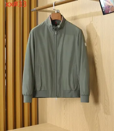 Moncler Men’s Stand‑Collar Bomber Jacket, Black, Navy &amp; Army Green #B67683