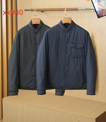 Moncler Men’s Stand‑Collar Shirt‑Style Light Down Jacket, Black &amp; Navy Blue #B67676