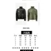 Moncler Stand‑collar Quilted Down Jacket, Black / Army Green #B68301