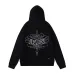 AMIRI Black Hoodie Rhinestone Gothic Logo Print Pullover #B68616