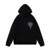 AMIRI Black Hoodie Rhinestone Gothic Logo Print Pullover #B68616
