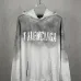 Balenciaga Vintage Faded Hoodie Front Distressed Logo Print Grey Black #B68614