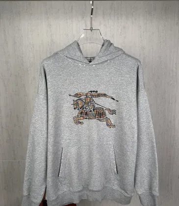 Burberry Hoodie Equestrian Knight Check Logo Print Black Grey #B68612