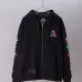 Chrome Hearts Zip Up Hoodie Multicolor Cross Print Black #B68611