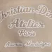 Dior Christian Dior Atelier Logo Embroidered Hoodie, White Khaki Dark Brown Black #B68834
