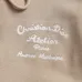 Dior Christian Dior Atelier Logo Embroidered Hoodie, White Khaki Dark Brown Black #B68834