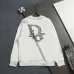 Dior Classic Dior Logo Embroidered Crew Neck Sweatshirt, White and Black #B68835