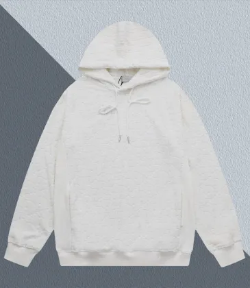D-ior White Textured Hoodie With Signature Pattern For Sophisticated Casual Style #A54274
