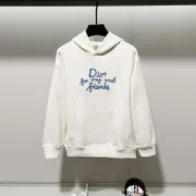 Stylish D-ior - Inspired Cream Hoodie with Unique Slogan Print #A54443