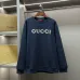 Gucci Crew Neck Sweatshirt With Front Logo Print, White, Navy, Green #B69220