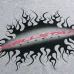 Hellstar Flame Graphic Print Pullover Hoodie, Heather Gray #B68260