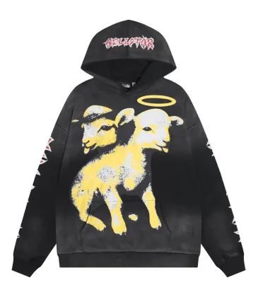 Hellstar The Lamb Graphic Pullover Hoodie Vintage Washed Black #B68577