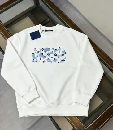 Louis Vuitton Blue Star Graffiti Crewneck Sweatshirt, Black, White #B69190