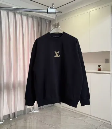 Louis Vuitton Crew Neck Sweatshirt With Gold Embroidered Logo, White, Black #B69222