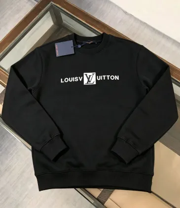 Louis Vuitton Logo Print Crewneck Sweatshirt, Black, White #B69191