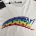 Louis Vuitton Rainbow Monogram Logo Crewneck Sweatshirt, Black, White #B69193