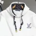 Louis Vuitton Studded Logo Hoodie, White, Navy Blue #B68817