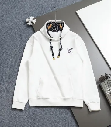 Louis Vuitton Studded Logo Hoodie, White, Navy Blue #B68817