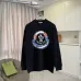 Moncler Color Splash Circle Logo Crewneck Sweatshirt, Black &amp; White #B69215