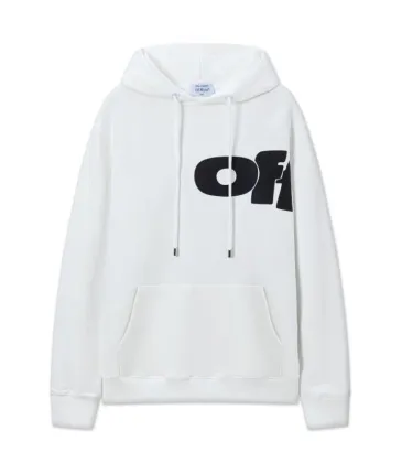 Off - White White Hoodie With Bold Black Logo Print for Trendy Outfits #A54450 Off - White White Hoodie With Bold Black Logo Print for Trendy Outfits #A54450