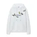 Off - White White Hoodie With Colorful Butterfly And Brand Logo Print #A54452