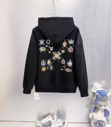 Off-White Embroidered Arrow Graphic Hoodie, Black, White #B69187
