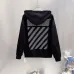 Off‑White Back Mesh Diagonal Stripe Pullover Hoodie, Black White #B68266