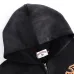 Vale Forever Flame Cross Vintage Washed Zip‑Up Hoodie, Black White #B68259