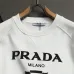 Prada Milano Logo Crew Neck Sweatshirt, White and Black #B68826