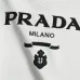 Prada Milano Logo Crew Neck Sweatshirt, White and Black #B68826
