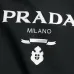 Prada Milano Logo Crew Neck Sweatshirt, White and Black #B68826
