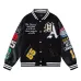 AMIRI Varsity Jacket Multi Patches Chenille Letterman Black Coat #B68617