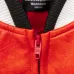 Balenciaga Red Faux Leather NBA 10 Heavy Embroidery Varsity Jacket #B68987
