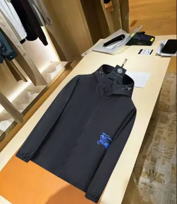 Burberry Blue Embroidered Logo Hooded Windbreaker Jacket, Black #B68291 Burberry Blue Embroidered Logo Hooded Windbreaker Jacket, Black #B68291