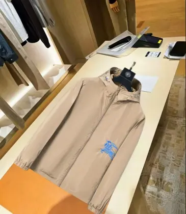 Burberry Blue Embroidered Logo Hooded Windbreaker Jacket, Khaki #B68290 Burberry Blue Embroidered Logo Hooded Windbreaker Jacket, Khaki #B68290