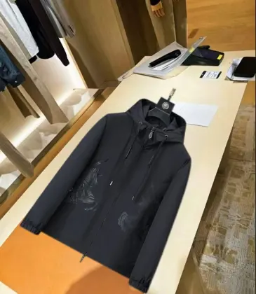 Burberry Knight Print Hooded Windbreaker Jacket, Black #B68297 Burberry Knight Print Hooded Windbreaker Jacket, Black #B68297