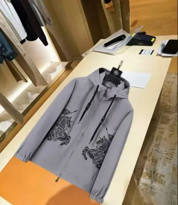 Burberry Knight Print Hooded Windbreaker Jacket, Grey #B68296 Burberry Knight Print Hooded Windbreaker Jacket, Grey #B68296