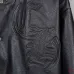Chrome Hearts Black Faux Leather Heavy Embroidery Varsity Jacket #B68985