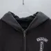 Chrome Hearts Full Zip Hooded Jacket With Cross Print On Sleeves, Vintage Black #B69219