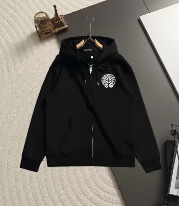 Chrome Hearts Horseshoe Logo Zip‑Up Hoodie Streetwear Jacket Black #B67654 Chrome Hearts Horseshoe Logo Zip‑Up Hoodie Streetwear Jacket Black #B67654