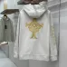 Chrome Hearts Zip Hoodie Golden Cross Back Print, Off White &amp; Black #B68587