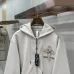 Chrome Hearts Zip Hoodie Vintage Cross Graphic Front &amp; Back, Off White &amp; Black &amp; Red #B68589