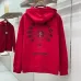 Chrome Hearts Zip Hoodie Vintage Cross Graphic Front &amp; Back, Off White &amp; Black &amp; Red #B68589