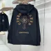 Chrome Hearts Zip Hoodie Vintage Cross Graphic Front &amp; Back, Off White &amp; Black &amp; Red #B68589