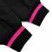 Dior 47 Neon Pink Trim Varsity Bomber Jacket, Black #B68837